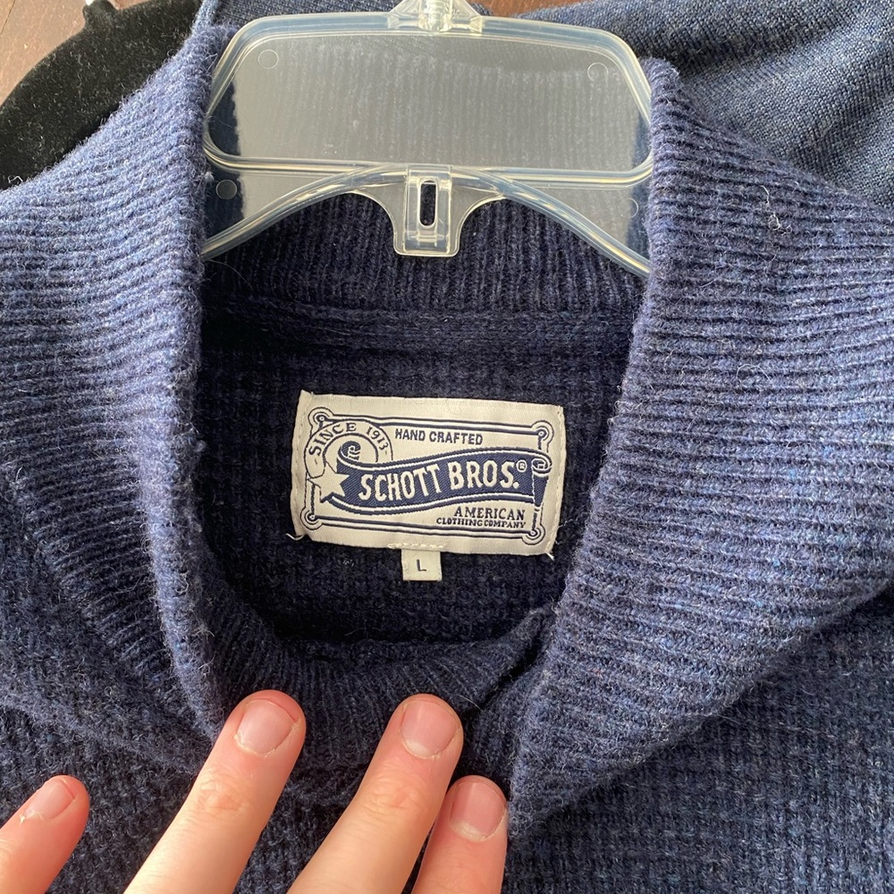 Schott Bros Navy Sweater